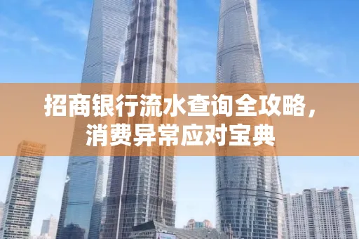 招商银行流水查询全攻略,消费异常应对宝典