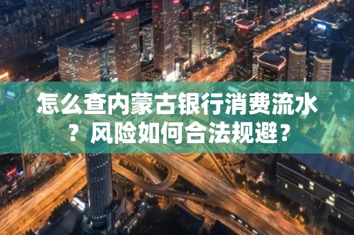 怎么查内蒙古银行消费流水?风险如何合法规避?