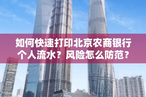 如何快速打印北京农商银行个人流水？风险怎么防范？