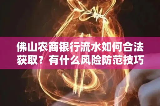 佛山农商银行流水如何合法获取?有什么风险防范技巧?