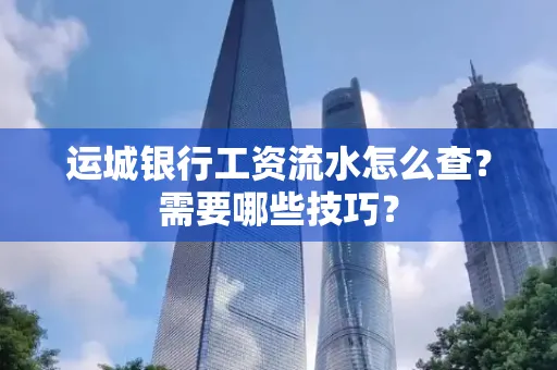 运城银行工资流水怎么查?需要哪些技巧?