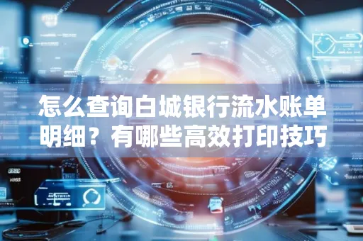 怎么查询白城银行流水账单明细?有哪些高效打印技巧?