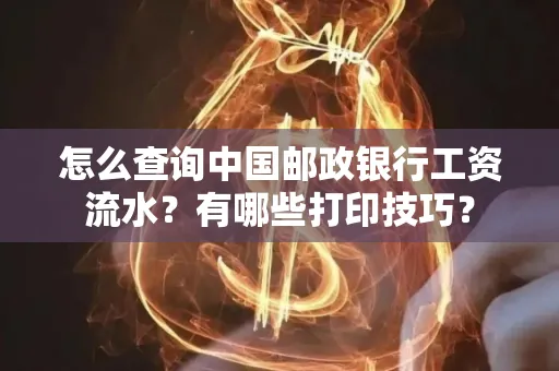 怎么查询中国邮政银行工资流水?有哪些打印技巧?