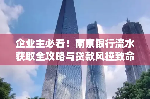 企业主必看！南京银行流水获取全攻略与贷款风控致命盲点解析]