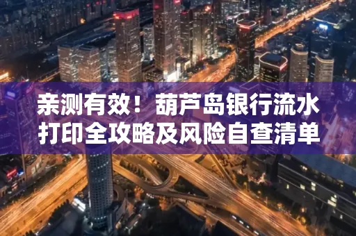 亲测有效!葫芦岛银行流水打印全攻略及风险自查清单