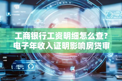 工商银行工资明细怎么查?电子年收入证明影响房贷审批吗?