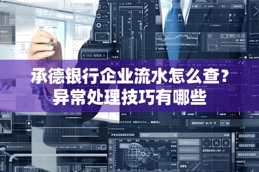 承德银行企业流水怎么查?异常处理技巧有哪些