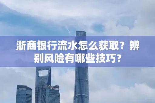 浙商银行流水怎么获取？辨别风险有哪些技巧？