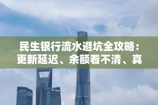 民生银行流水避坑全攻略:更新延迟、余额看不清、真实性验证问题一站式解决