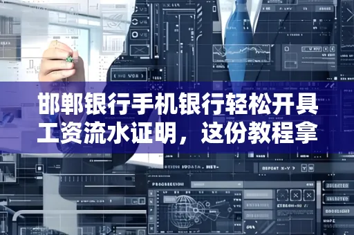 邯郸银行手机银行轻松开具工资流水证明,这份教程拿走不谢