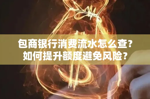 包商银行消费流水怎么查?如何提升额度避免风险?