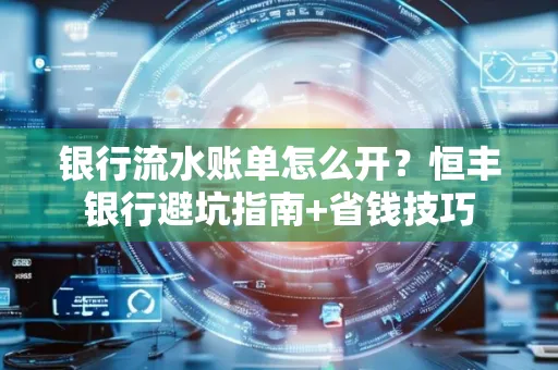 银行流水账单怎么开?恒丰银行避坑指南+省钱技巧