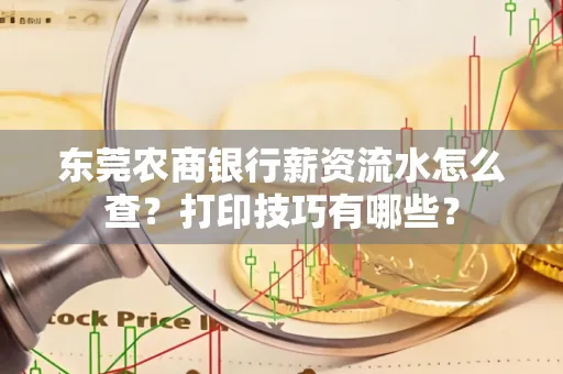 东莞农商银行薪资流水怎么查?打印技巧有哪些?