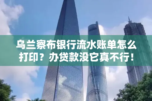 乌兰察布银行流水账单怎么打印?办贷款没它真不行!