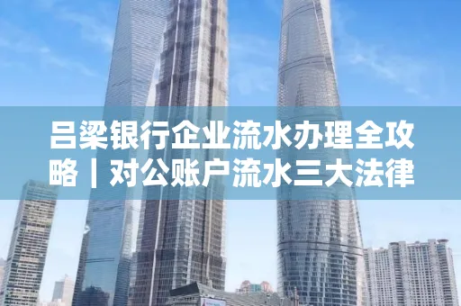 吕梁银行企业流水办理全攻略|对公账户流水三大法律风险须警惕