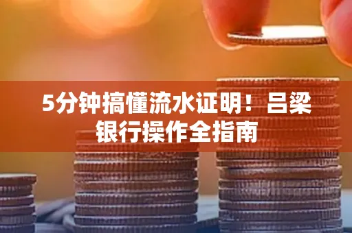 5分钟搞懂流水证明!吕梁银行操作全指南