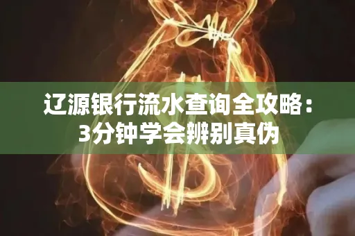 辽源银行流水查询全攻略:3分钟学会辨别真伪