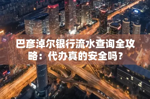 巴彦淖尔银行流水查询全攻略:代办真的安全吗?