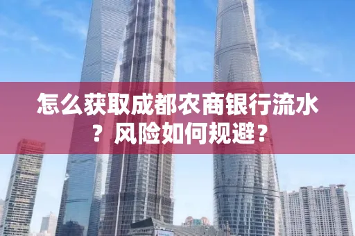 怎么获取成都农商银行流水？风险如何规避？