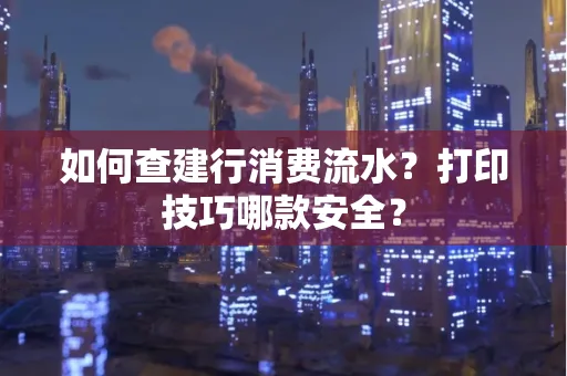 如何查建行消费流水?打印技巧哪款安全?